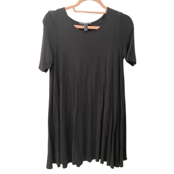 Forever 21 Forever 21 Black T-Shirt Dress Size-M